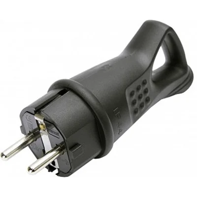 Вилка угловая с/з, каучук, серия Одри, RPG16-30-442, черный STEKKER 32843 фото 1