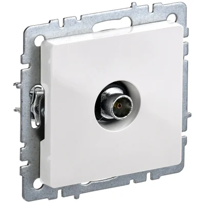 BRITE Роз. TV оконечная РТВ11-0-БрБ бел. IEK BR-A10-O-K01 фото 1