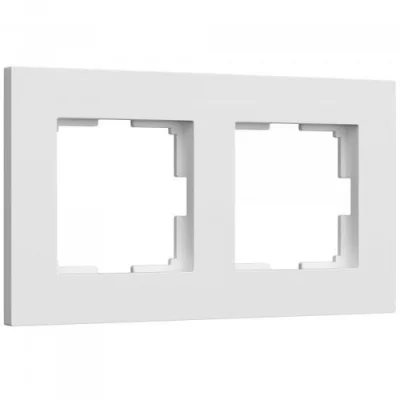 Рамка на 2 поста Slab (белый матовый) W0022961 Werkel a062795 фото 1