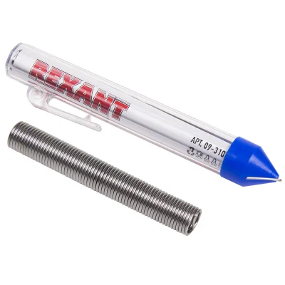 Припой с канифолью 20 гр.d=1.0 мм Sn60 Pb40 Flux 2.2% Rexant 09-3103 фото 1