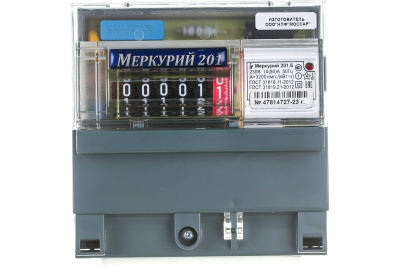 Электросчетчик Меркурий 10-80А/230В кл.т.1,0 однотарифный мех. Incotex 201.6 фото 1