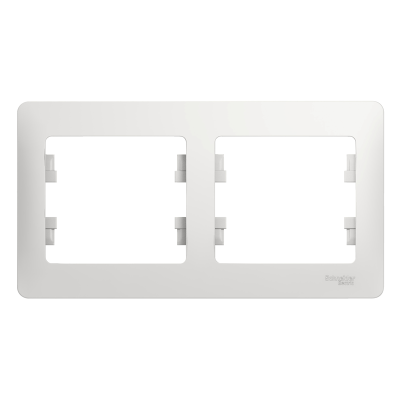 GLOSSA 2-постовая РАМКА, горизонтальная, БЕЛЫЙ Systeme Electric GSL000102 фото 1