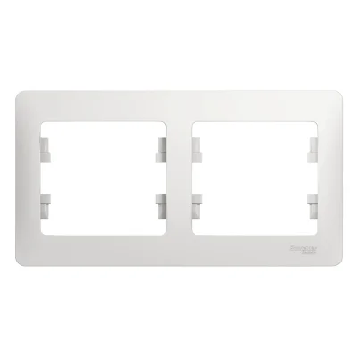 GLOSSA 2-постовая РАМКА, горизонтальная, БЕЛЫЙ Systeme Electric GSL000102 фото 1