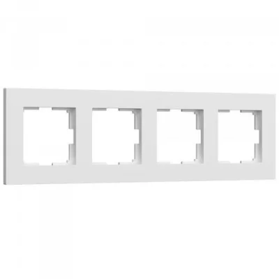 Рамка на 4 поста Slab (белый матовый) W0042961 Werkel a062797 фото 1