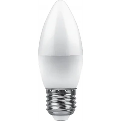 Лампа светодиодная, (9W) 230V E27 2700K C37, LB-570 Feron 25936 фото 1