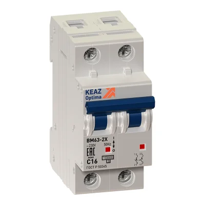 Выключатель автоматический модульный OptiDin BM63-2C32-УХЛ3 КЭАЗ 260604 фото 1