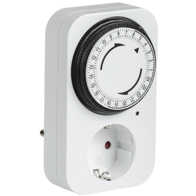 РТМ-2 Розетка-таймер мех инд 15мин 24ч 96on/off 16А IP20 IEK ERT-20-1-16-S-15-1-20-K01 фото 1