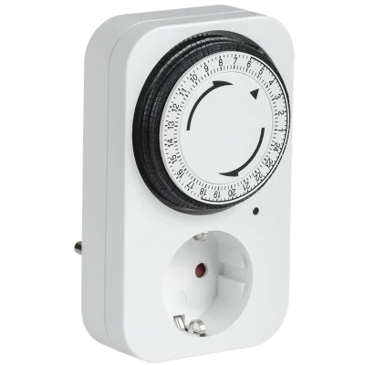 РТМ-2 Розетка-таймер мех инд 15мин 24ч 96on/off 16А IP20 IEK ERT-20-1-16-S-15-1-20-K01 фото 1