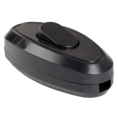 ВБ-01Ч Выключатель одноклавишный разборный для бра, черный IEK EVB10-K02-10 фото 1