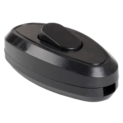 ВБ-01Ч Выключатель одноклавишный разборный для бра, черный IEK EVB10-K02-10 фото 1