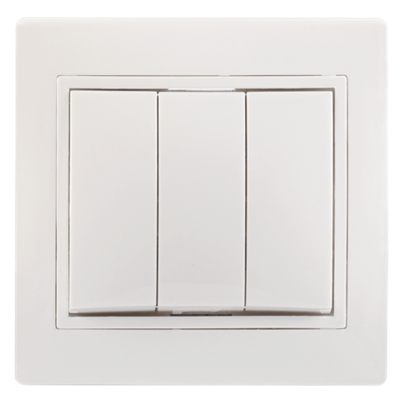 KVARTA Выключ. 3-кл. 10А ВС10-3-0-КБ бел. IEK EVK30-K01-10-DM фото 1