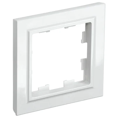 BRITE Рамка 1-мест. РУ-1-БрБ бел. IEK BR-M12-K01 фото 1