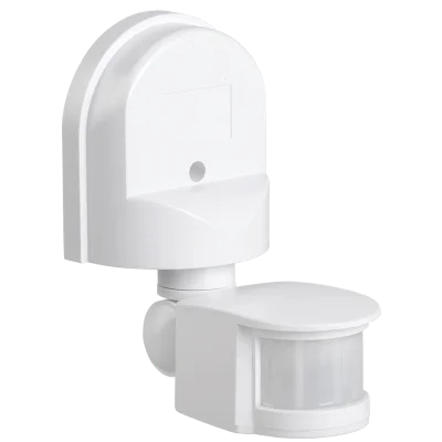 Датчик движения ДД 008 белый, макс. нагрузка 1100Вт, угол обзора 180град., дальность 12м, IP44, IEK  фото 1