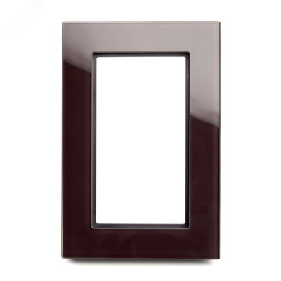 Рамка 2-местная (без перемычки), стекло, серия Катрин, GFR00-7012-04, шоколад STEKKER 39569 фото 1