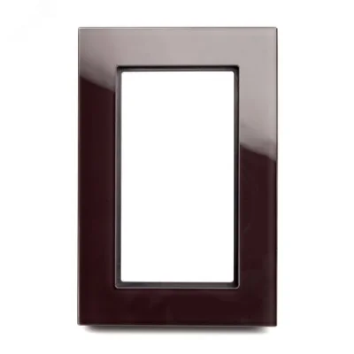 Рамка 2-местная (без перемычки), стекло, серия Катрин, GFR00-7012-04, шоколад STEKKER 39569 фото 1