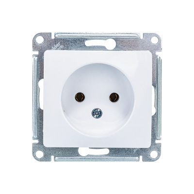 GLOSSA РОЗЕТКА без заземления, 16А, механизм, БЕЛЫЙ Systeme Electric GSL000141 фото 1