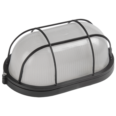 Светильник НПП1202 черный/овал с реш. 100Вт IP54 IEK LNPP0-1202-1-100-K02 фото 1