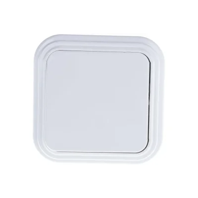 Выключатель одноклавишный открытой установки, 250В, 6А, IP20, белый, PSW06-21-20 (VA1 6-131-Б) STEKK фото 1