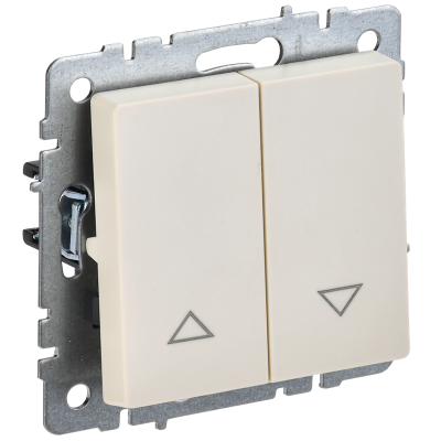 BRITE Выключ. жалюзи 10А ВС10-1-5-БрКр беж. IEK BR-V15-0-10-K10 фото 1