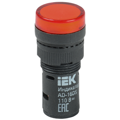 Лампа AD22DS(LED)матрица d22мм красный 230В IEK BLS10-ADDS-230-K04 фото 1