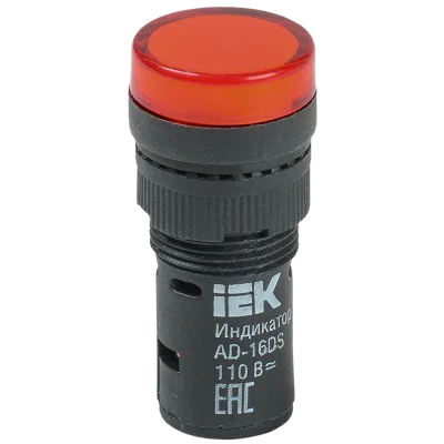 Лампа AD22DS(LED)матрица d22мм красный 230В IEK BLS10-ADDS-230-K04 фото 1