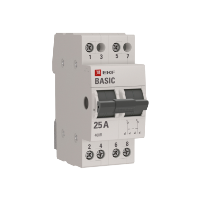 Трехпозиционный переключатель 2P 25А Basic EKF tps-2-25 фото 1
