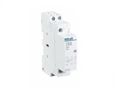 Модульный контактор 2НО 20А 230В МК-103 DEKraft 18057DEK фото 1