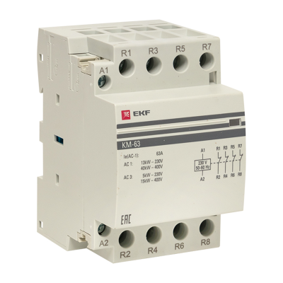Контактор модульный КМ 63А 4NC (3 мод.) PROxima EKF km-3-63-04 фото 1