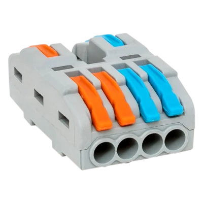 Клемма СМК 222-424 разветвительная 4 выхода 0,08-4 мм2 EKF plc-smk-422-4 фото 1