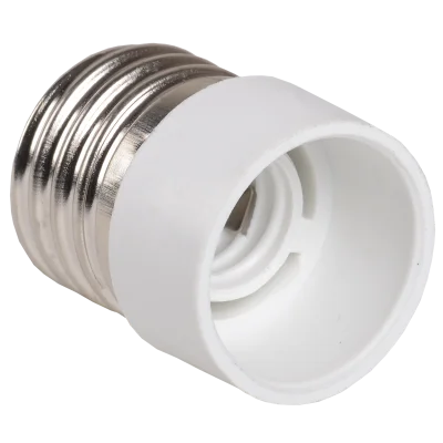 ПР27-14-К02 Переходник пластик, Е27-Е14, белый, индивидуальный пакет, IEK EPR12-01-01-K01 фото 1