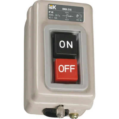 Выключатель ВКИ-230 3Р 16А 230/400В IP40 IEK KVK30-16-3 фото 1