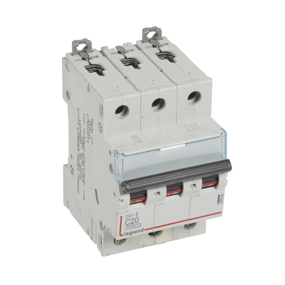 Автоматический выключатель DX³-E 6000 - 6 кА - тип характеристики C - 3П - 230/400 В~ - 20 А - 3 мод фото 1