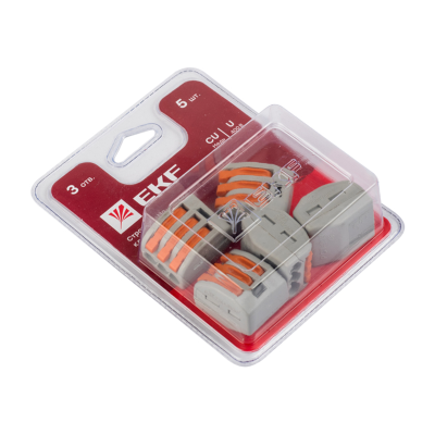 Клемма СМК 222-413 блистер (5шт) EKF plc-smk-413b фото 1