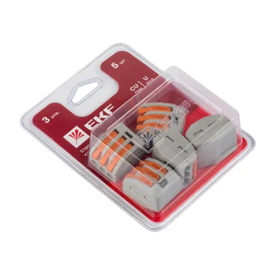 Клемма СМК 222-413 блистер (5шт) EKF plc-smk-413b фото 1