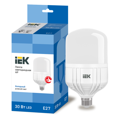 Лампа LED HP 30Вт 230В 6500К E27 IEK LLE-HP-30-230-65-E27 фото 1