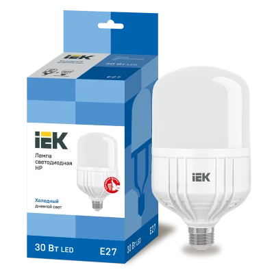Лампа LED HP 30Вт 230В 6500К E27 IEK LLE-HP-30-230-65-E27 фото 1