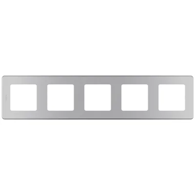 Рамка - 5 постов - INSPIRIA - алюминий Legrand 673972 фото 1