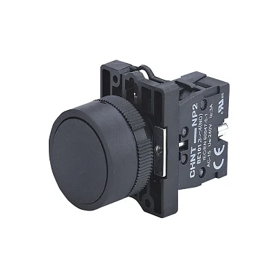 Кнопка управления NP2-EA21 без подсветки черная 1НО IP40 CHINT 574084 фото 1