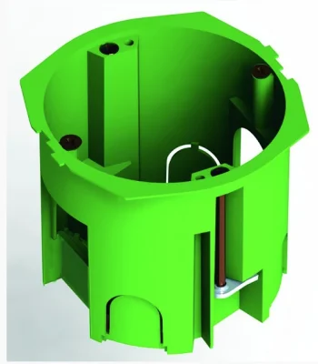 Коробка подрозетник с/у в г/к зеленый м/л 68х60 IP20 (1/240/240) Hegel КУ1205 фото 1