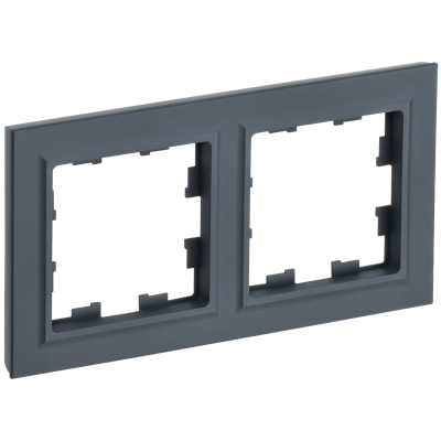 BRITE Рамка 2-мест. РУ-2-БрГ граф. IEK BR-M22-K53 фото 1