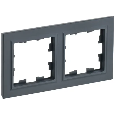 BRITE Рамка 2-мест. РУ-2-БрГ граф. IEK BR-M22-K53 фото 1