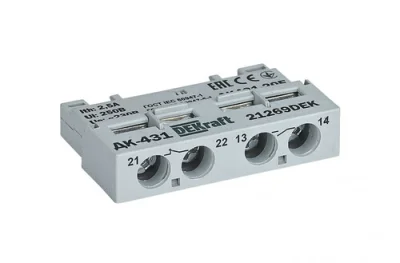 Контакт доп. фронтальный 1НО+1НЗ для ВА-431 Dekraft 21269DEK фото 1