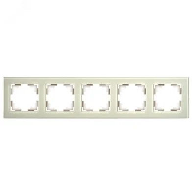 Рамка 5-местная, стекло, серия Катрин, GFR00-7005-07, дымчатый STEKKER 49039 фото 1