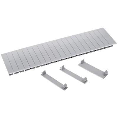 Заглушка 12 модулей серая IEK YZM10-12 фото 1