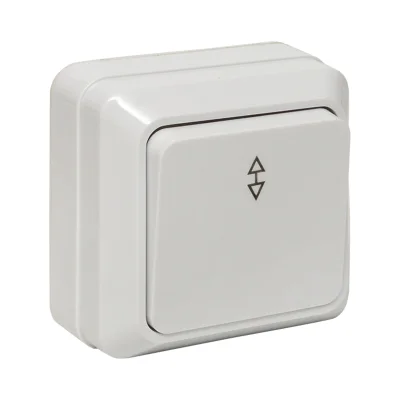 Рим Выключатель проходной 1-клавишный 10А белый EKF ENV10-025-10 фото 1