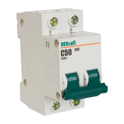 Авт. выкл. 2Р 50А х-ка C ВА-101 4,5кА DEKraft 11071DEK фото 1