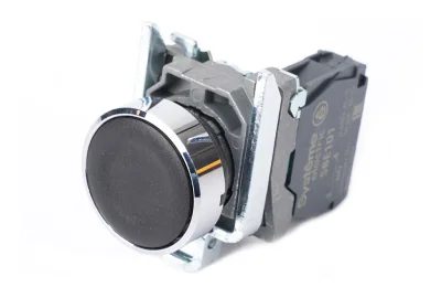 Кнопка SB4 в сборе модульная 22мм черная с возвратом металл 1НО Systeme Electric SB4BA21 фото 1