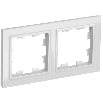 BRITE Рамка 2-мест. РУ-2-БрБ бел. IEK BR-M22-K01 фото 1