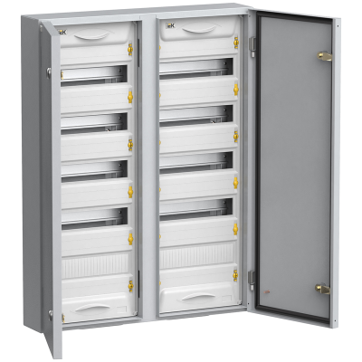 Корпус металлический навесной ЩРн-120 2х5х12 модулей (120м) IP54 У2 TITAN 5 серый MKM11-N-120-54 IEK фото 1