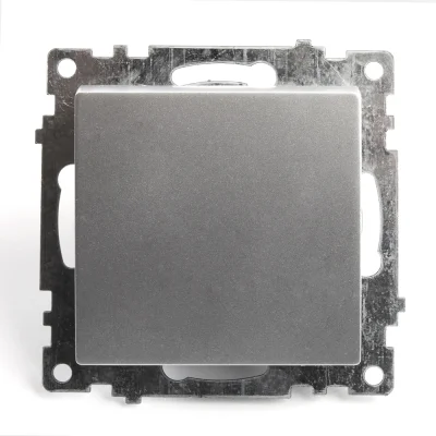 Выключатель 1-клавишный (механизм) 250В, 10А, серия Катрин, серебро, GLS10-7103-03 STEKKER 39575 фото 1